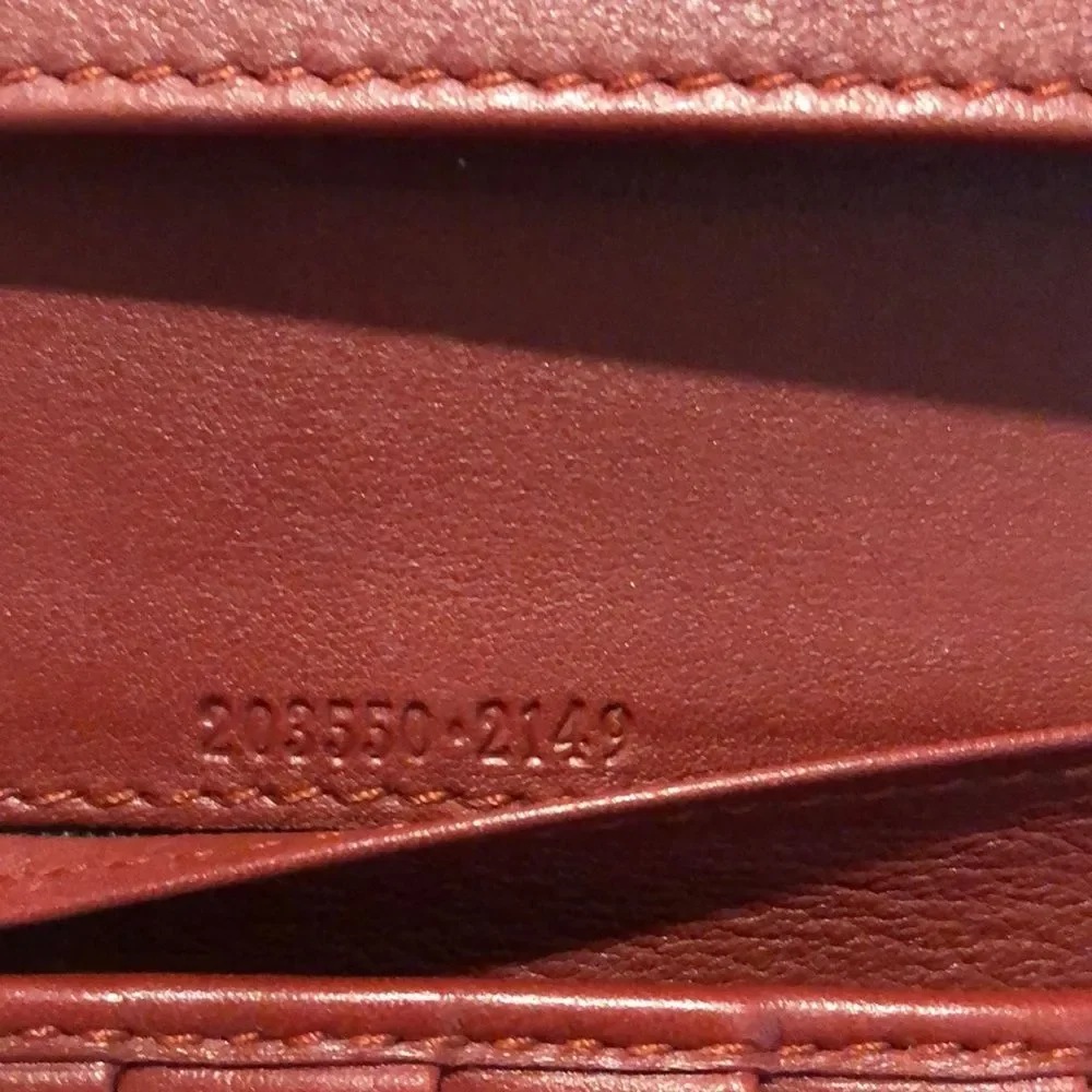 GUCCI GUCCISSMA Wine Patent Leather Continental Bifold Wallet Gold Heart Lock - Picture 11 of 17